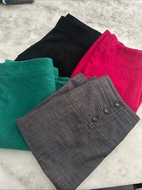 Mixed Pencil Skirt Bundle — Black, Teal, Fuchsia, Charcoal